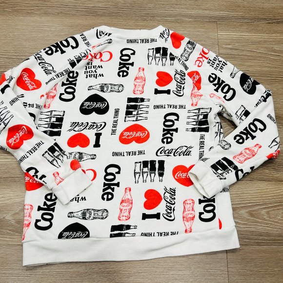 Coca-Cola Women’s Pullover Top  sweatshirt  Sz Small - Picture 2 of 9